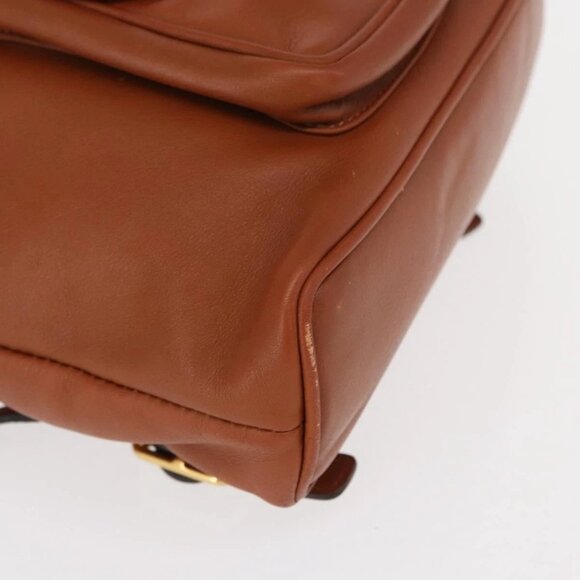 GUCCI Bamboo Backpack Leather Brown Gold main image 15